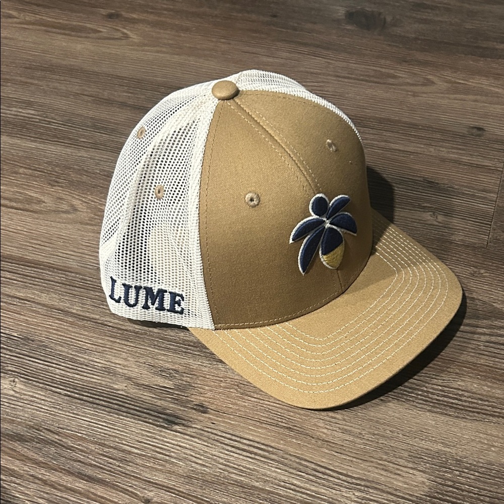 Lume Tan and White Mesh Trucker Hat